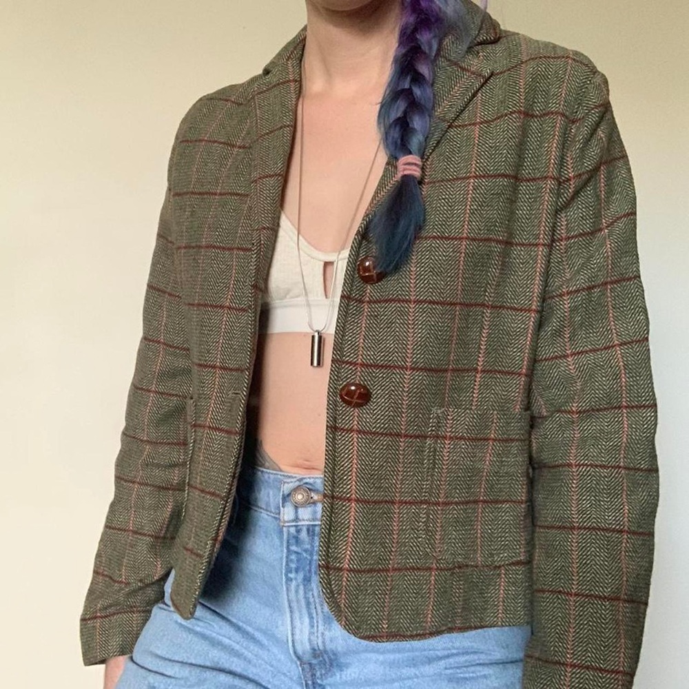 Gap Plaid Blazer Jacket - image 4